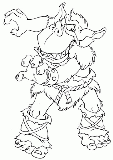 Online coloring book: Coloring big angry ogre gummies
